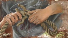 Splicing, oil on board, 33 x 59cm, image