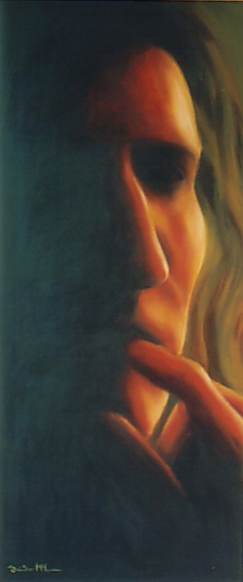 Ciara, oil on board, image