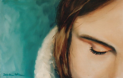 Marian, oil on board, image