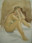 Model on the Floor, oil on&nbsp;paper