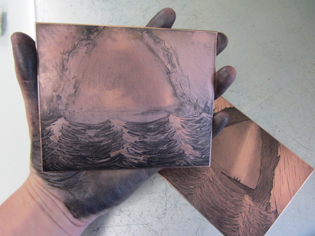 Inked up plates, image