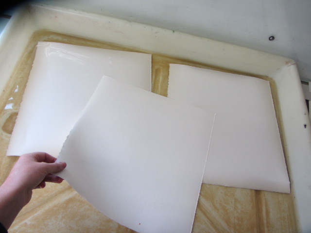 soaking paper, image