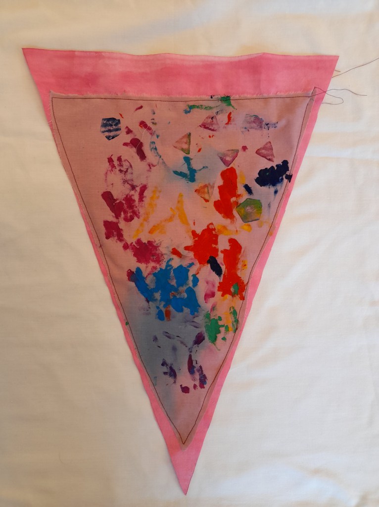 Colourful flag painted by Méabh